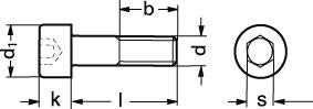 M8X1X25 DIN 912 12.9 sort indv. 6-kt. - 1