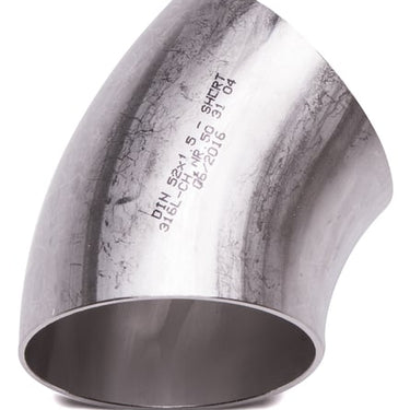 Bøjning 45° DIN 316L MAT Ø85X2,0 - 1