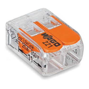 WAGO Samlemuffe 2x0,2-4mm2 transparent - 1