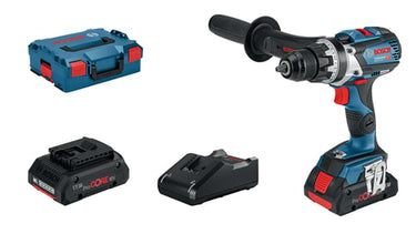 Blå Bosch 18V bore-/skruemaskine GSR 18V-110 C m/2X4,0Ah lader og kuffert - 1