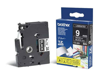 Tape Brother hvid/sort TZe 325 9 mm - 1
