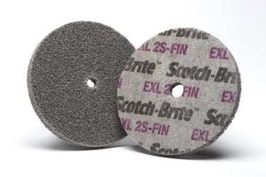Scotch-Brite Sammenpresset hjul EXL XL-UW 2S FIN 152 mm x 6,35 mm x 12,7 mm Grå/lilla PN09835 - 1