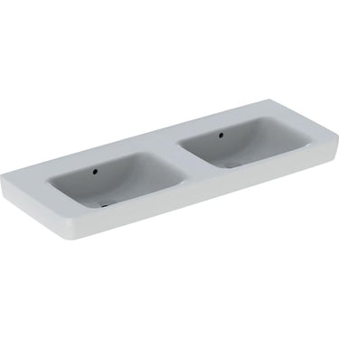 Geberit Renova Plan håndvask 1300 x 480 x 185 mm hvid porcelæn KeraTect - 1