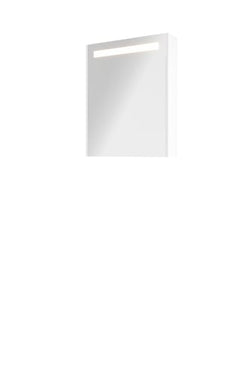 Sanibell Proline spejlskab med LED belysning 60 x 74 cm hvid højglans sidepaneler - 1