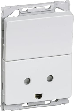 OPUS 66 stikkontakt med afbryder 2-pol med jord hvid - 1