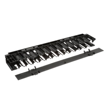19" Kabelmanagment enkelt side vandret 1U sort - 1