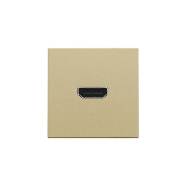 HDMI udtag med HDMI connector på bagsiden for stikmontering gold coated - 1
