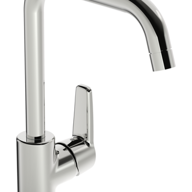 Oras Saga 3931F køkkenarmatur høj svingtud 120/60° flexslanger krom - 1