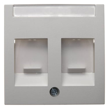 Afdækning Euro med støvlåg for modular jack S/B hvid - 1