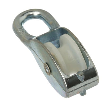 Taljeblok 15MM galvaniseret med 1 nylonhjul - 1