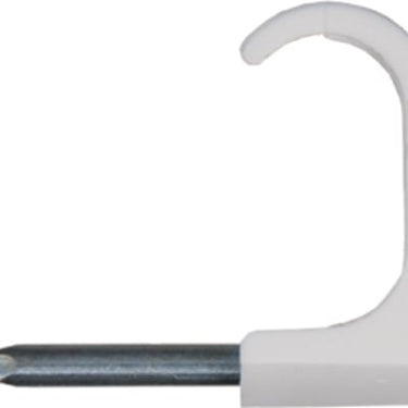 Clips flad TC 9X18 Ø2,5X30 mm hvid á 100 styk - 1