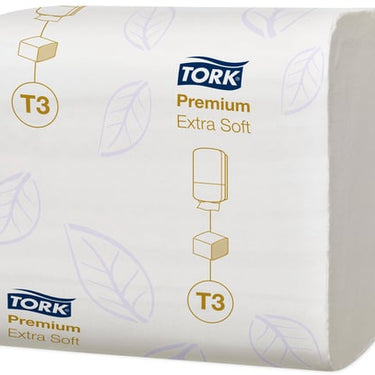 Tork T3 Toiletpapir Extra Soft Foldet i ark hvid 30 pk a 252 ark - 1