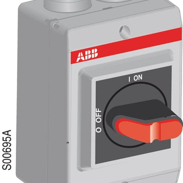 Sikkerhedsafbryder  3 polet 16A M25 sort greb OTP16K3M25 - 1