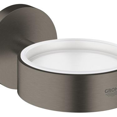 GROHE Essentials holder til glas og sæbedispenser børstet grafit - 1