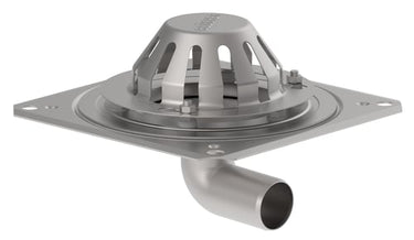 BLÜCHER tagafløb til selvfald og tagfolie vandret 280 x 280 mm Ø50 mm - 1