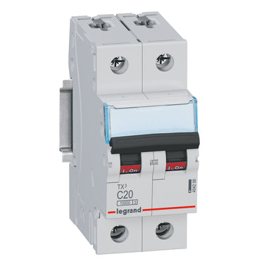 TX³ MCB automatsikring C20 2pol 2M 10000/10KA - 1