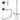 GROHE  Essentials Cube tilbehørssæt 3-in-1 40757001 - 1