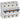 DX³ MCB automatsikring D16 4pol 4M 25KA - 1