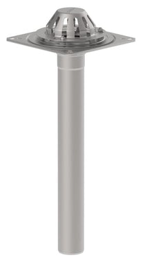 BLÜCHER tagafløb til selvfald og tagfolie høj model 280 x 280 mm Ø75 mm - 1
