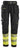 Snickers Hi-Vis stretch arbejdsbukser hylsterlommer kl. 1 str 48 sort/gul - 1
