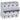 DX³ MCB automatsikring C16 4pol 6M 50KA - 1