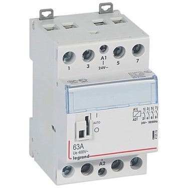 CX3 DIN kontaktor 24Vac 4NO 63A med håndtag 3M - 1
