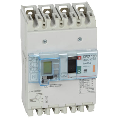 DPX³ 160 maksimalafbryder termo + jordfejl 4pol 63A 25KA - 1