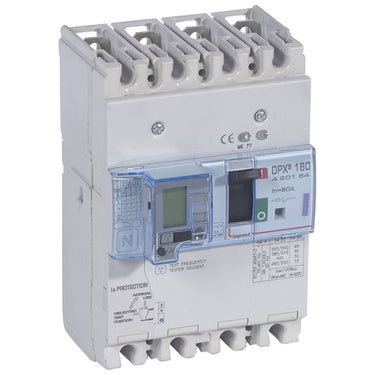 DPX³ 160 maksimalafbryder termo + jordfejl 4pol 80A 50KA - 1