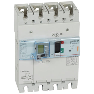 DPX³ 250 maksimalafbryder termo + jordfejl 4pol 200A 25KA - 1