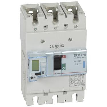 DPX³ 250 maksimalafbryder elektronisk 3pol 100A 70KA - 1