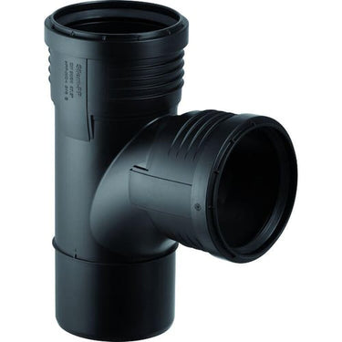 Geberit Silent PP grenrør 87,5° 110/110mm 2mf Sort - 1