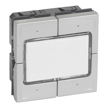Mosaic fjedertrykkontakt 4polet med led 2M aluminium - 1