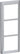 LK FUGA SOFT designramme 3 modul lodret stålmetallic - 1