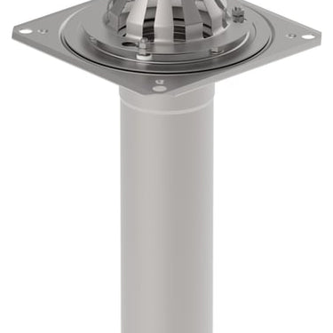 BLÜCHER tagafløb til selvfald og tagfolie lodret 280 x 280 mm Ø110 mm - 1