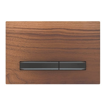 Geberit Sigma50 betjeningsplade sort krom/nøddetræ - 1