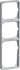 FUGA ramme Baseline 50 3,5 modul stålmetallic - 1