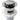 Unite bundventil med lille prop og push-open 1 1/4" forkromet - 1