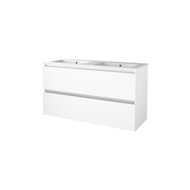 Sanibell Basicline grebsfri møbelsæt 120x46cm hvid højglans - 1