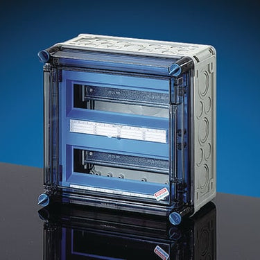 MI kasse 2X12 modul PE+N hængslet låg - 1