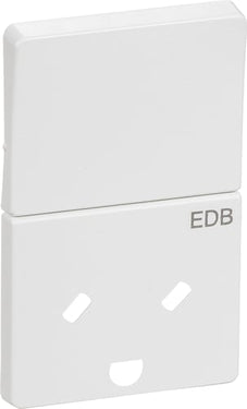 FUGA tangent/afdækning for EDB stikkontakt med afbryder 2-pol med jord hvid - 1