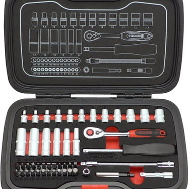 Topnøglesæt Tecos 1/4" T-1848 48 dele - 1