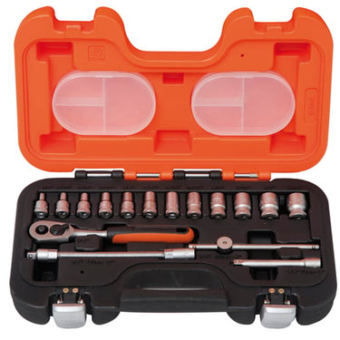 Bahco 1/4" topnøglesæt m/16 dele tommemål 1/8-9/16" - 1