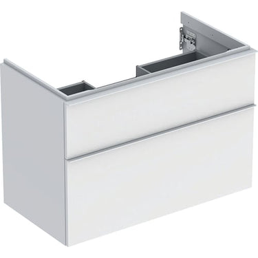Geberit Icon vaskeskab 888 x 476 x 615 mm 2 skuffer hvid højkomprimeret trelags-spånplade mat lakeret - 1