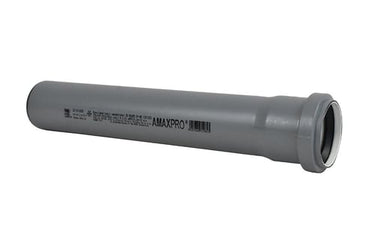 Ht-Pp (Amax Pro) afløbsrør med muffe grå Ø40 x 1000 mm - 1