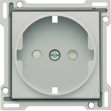 Afdækning til Schuko stikkontakt med pillesikring light grey - 1