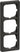 FUGA ramme Baseline 63 3 modul koksgrå - 1