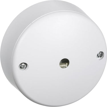 Udløbsroset rund Ø 75 mm 3-leder + jord hvid - 1