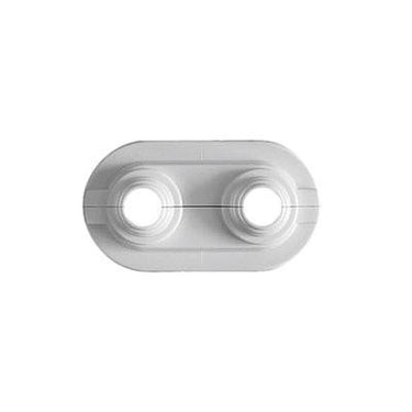 Dobbelt roset 40 mm  hvid - 1