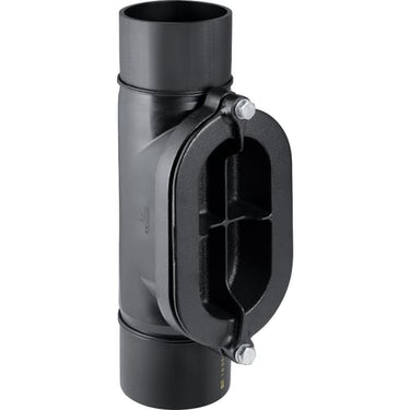PEH renserør Geberit 315 mm oval dæksel sort - 1