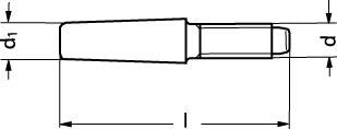 10X75 konisk stift med gevindtap - 1